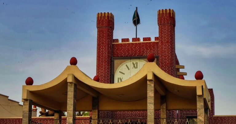 The clock tower at the Shehu of Borno's palace in Maiduguri