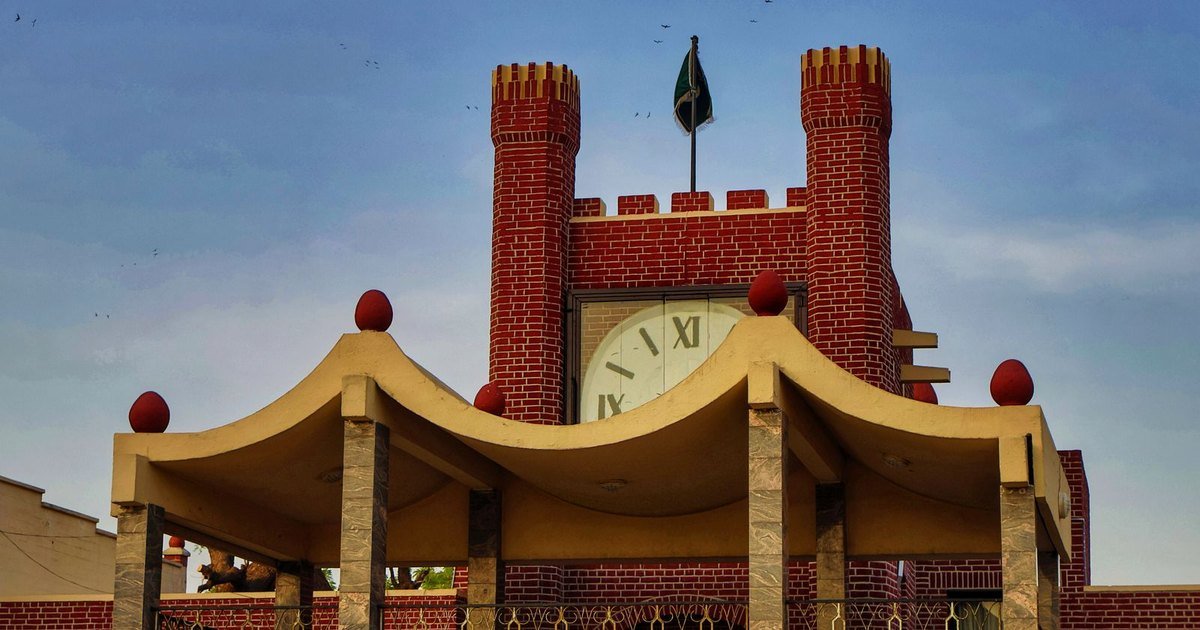 The clock tower at the Shehu of Borno's palace in Maiduguri