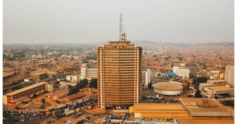Cocoa House rising above the Ibadan skyline in Oyo State