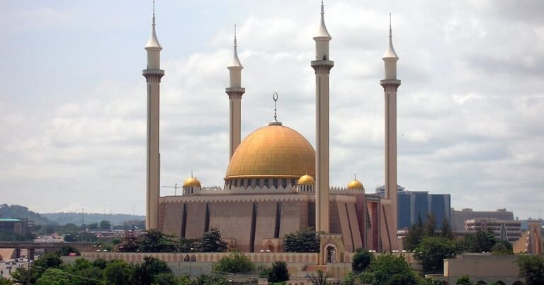 The National Mosque in Abuja, the Federal Capital Territory