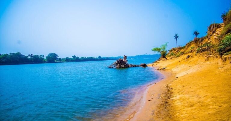 The shoreline at Unwana Beach in Ebonyi State