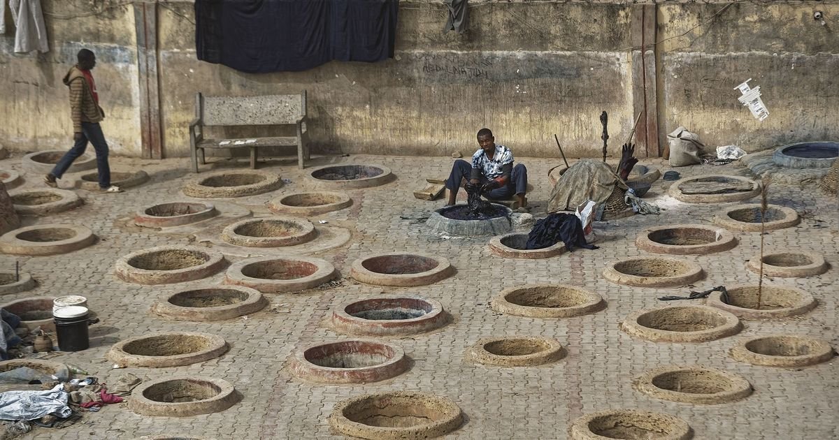 The centuries-old Kofar Mata indigo dye pits in Kano