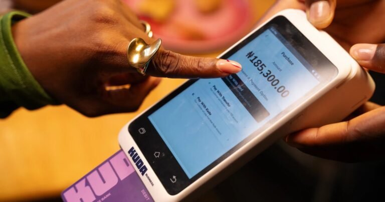 Checking a naira account balance in the Kuda app